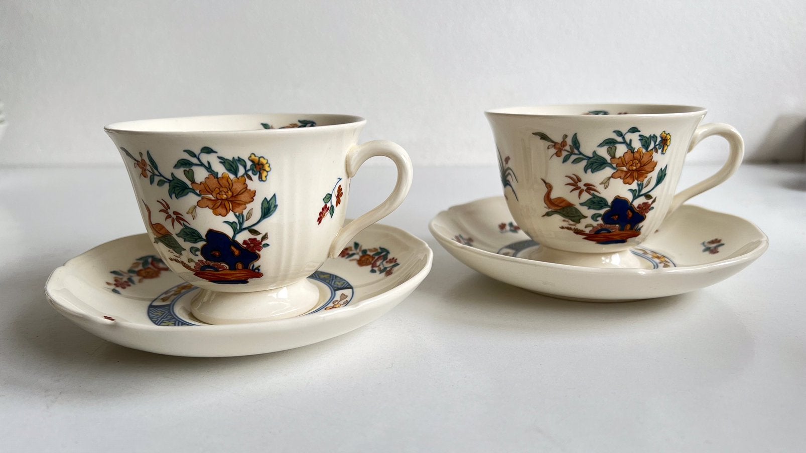 2x Wedgwood Chinese Teal kop en schotel - NIEUW, Aziatisch, Nieuw, Ophalen of Verzenden, Kop(pen) en/of Schotel(s)