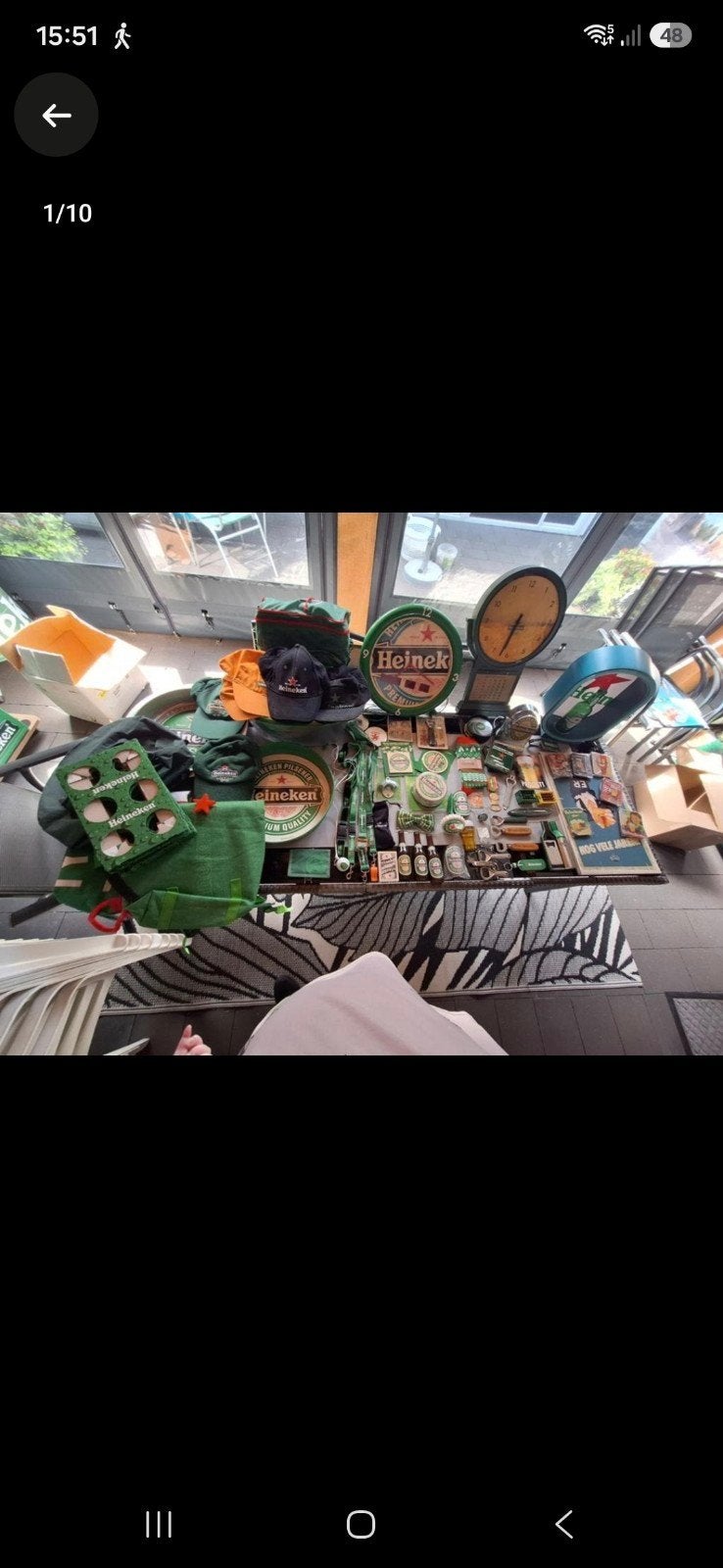 heineken verzameling, Ophalen, Heineken