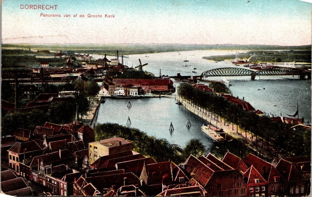 Dordrecht - 11 ansichtkaarten panorama, Verzenden, Voor 1920, Gelopen, Zuid-Holland