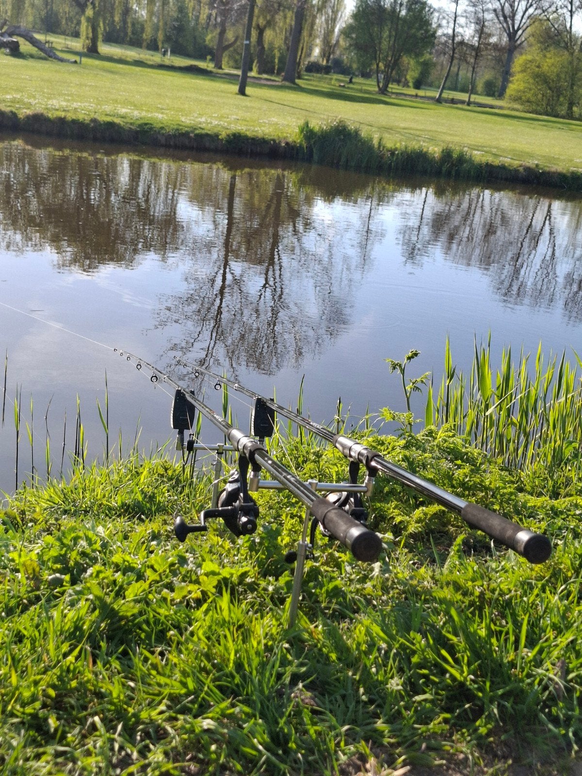 karper set up, Watersport en Boten, Hengelsport | Witvissen, Ophalen, Gebruikt, Complete set