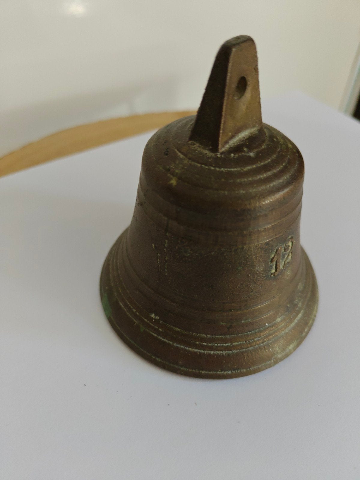 Antieke Bronzen Scheepsbel mooie klank 10 x 8,5 cm, Verzamelen, Scheepvaart, Gebruikt, Gebruiksvoorwerp, Motorboot of Zeilboot