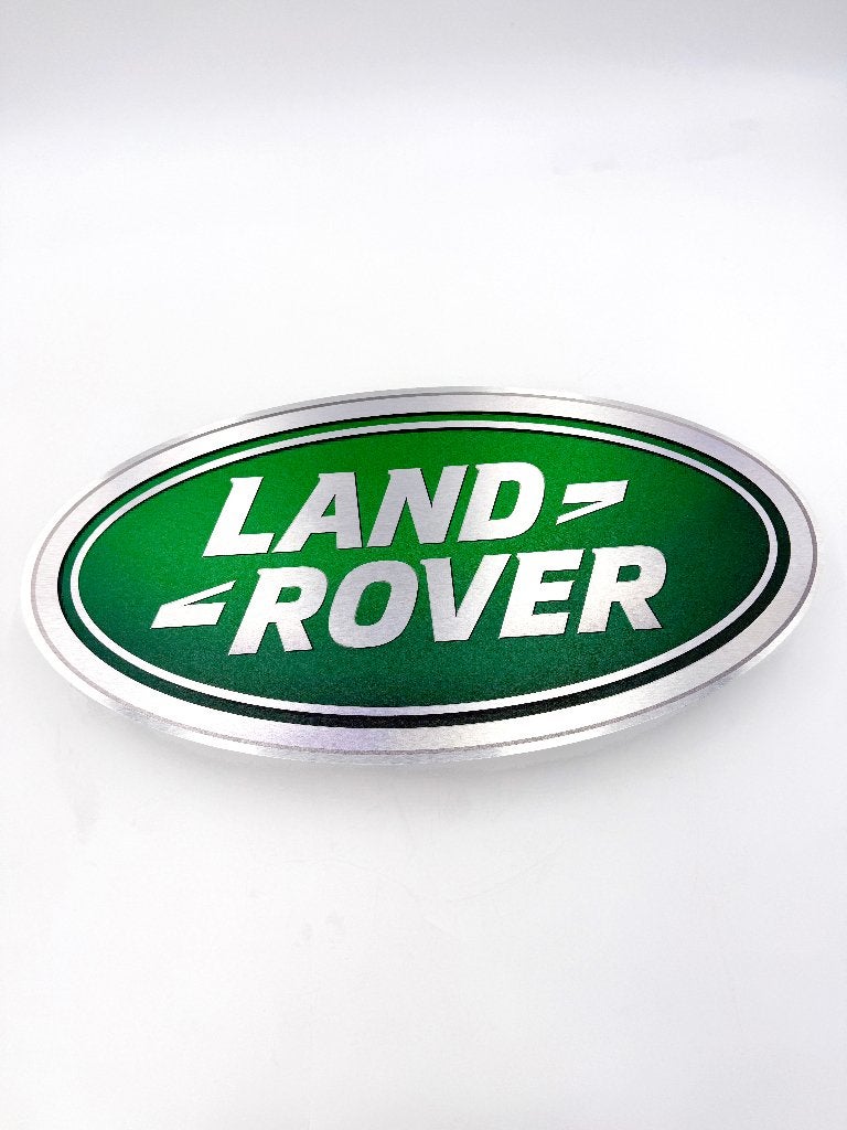 Reclamebord Landrover logo embleem, aluminium, 57x29 cm, Ophalen of Verzenden, Nieuw, Auto's