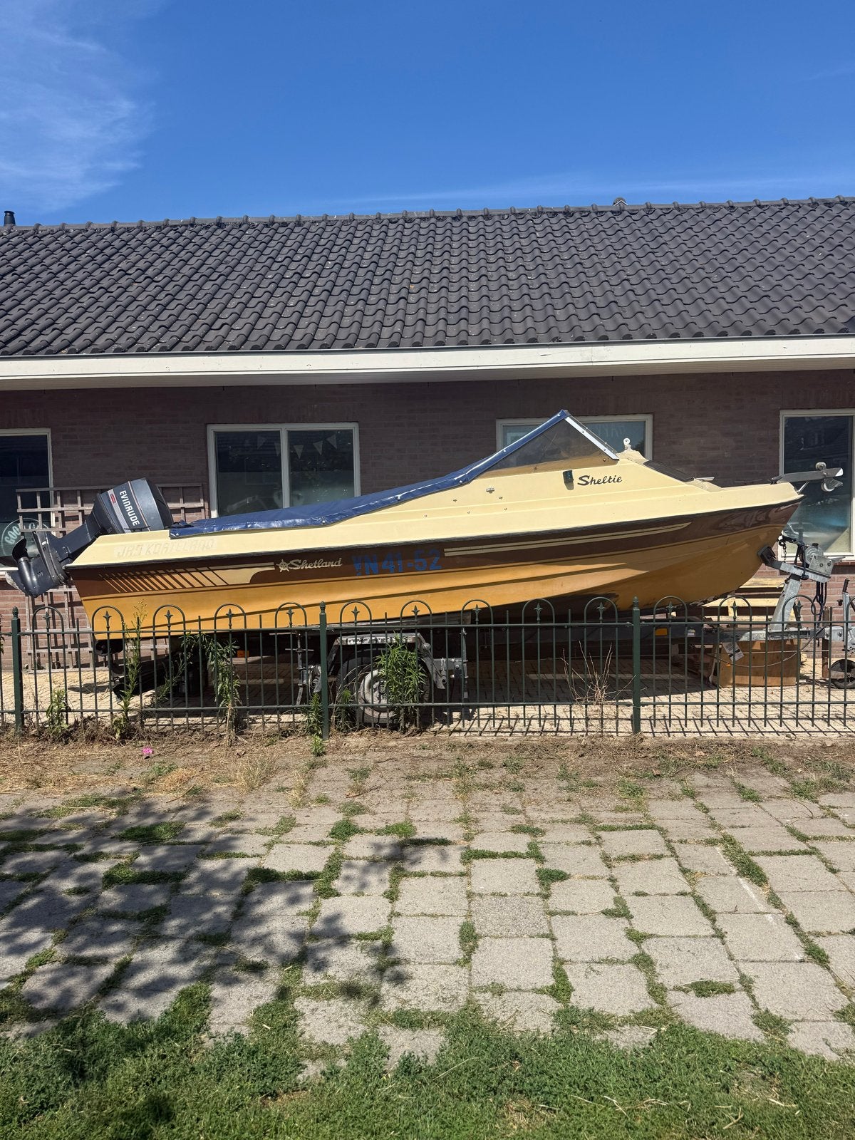 Retro speedboot met 60 PK Evinrude, Ophalen, Gebruikt, Shetland, Minder dan 70 pk