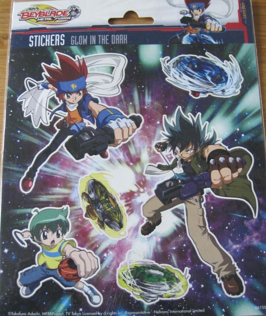 pakje stickers van Beyblade Shun Kazami - nieuw, Ophalen of Verzenden, Nieuw, Strip of Tekenfilm