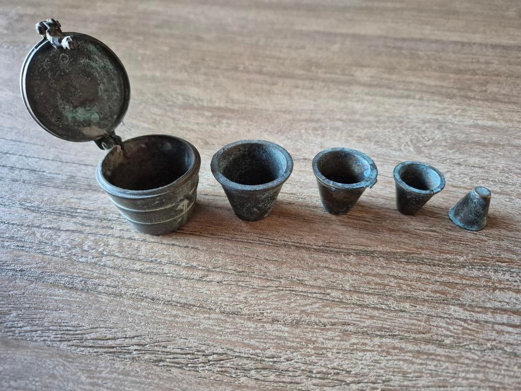 Antieke sluitgewichten set, Antiek en Kunst, Ophalen of Verzenden