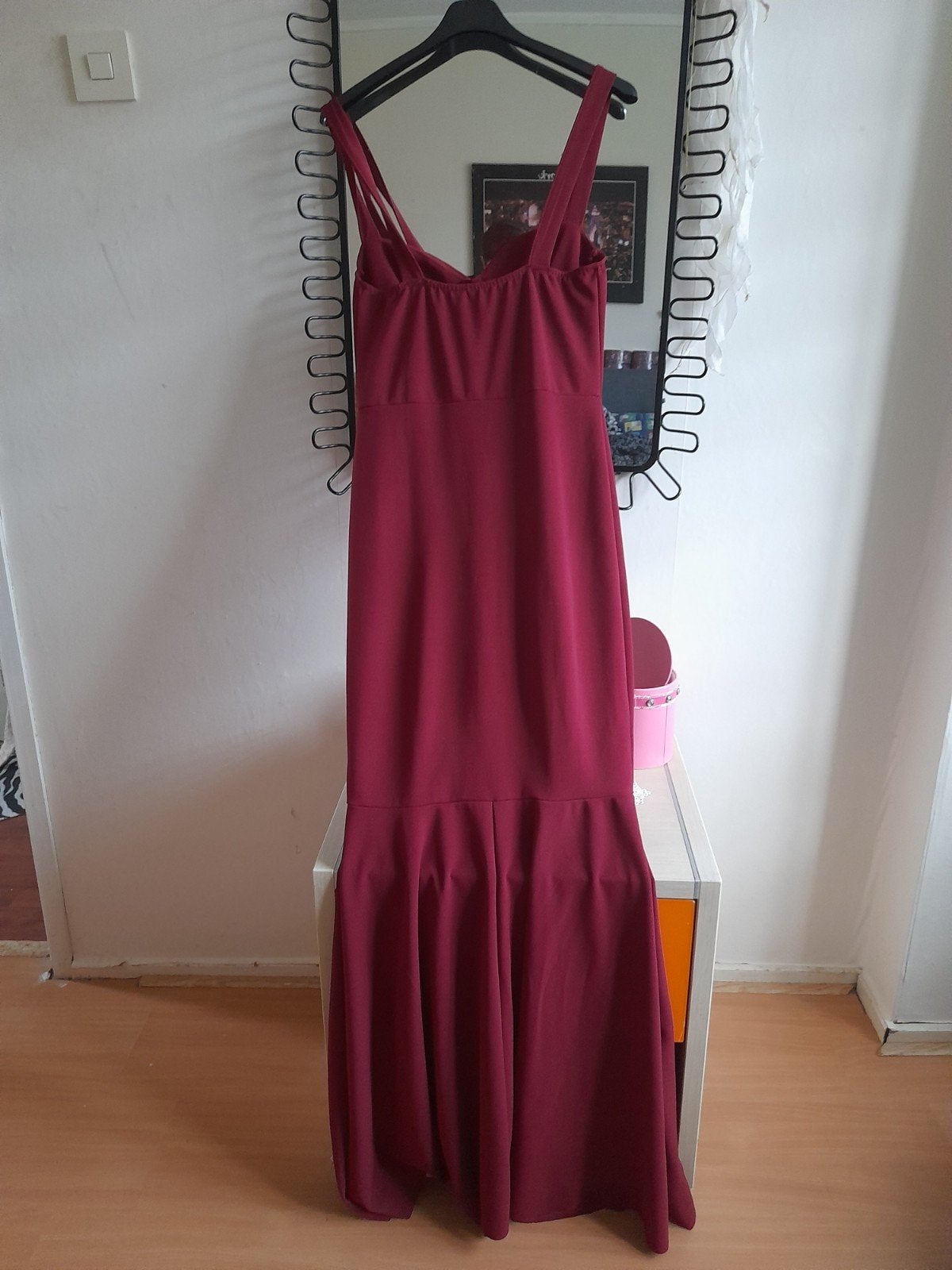 Boohoo bordeauxrode gelegenheidsjurk,  40, Kleding | Dames, Maat 38/40 (M), Galajurk, Boohoo, Ophalen of Verzenden