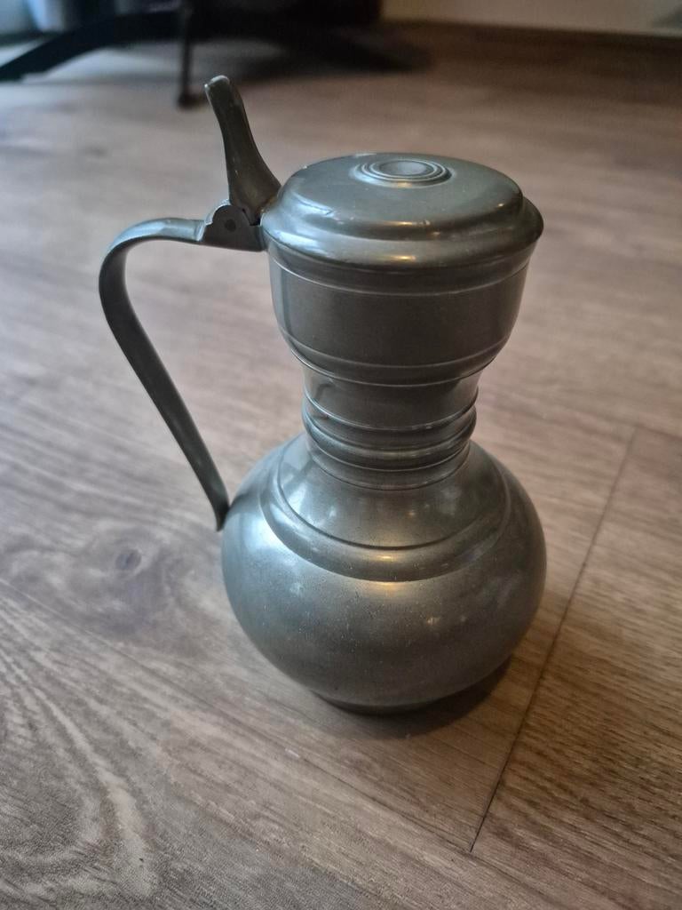 Antieke Tinnen Kan - Hans Klein Den Haag, Antiek en Kunst, Ophalen of Verzenden