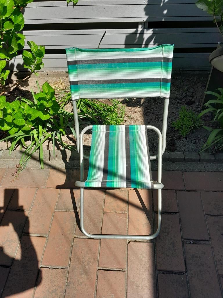 Inklapbaar stoeltje, Ophalen of Verzenden, Zo goed als nieuw, Aluminium, Inklapbaar