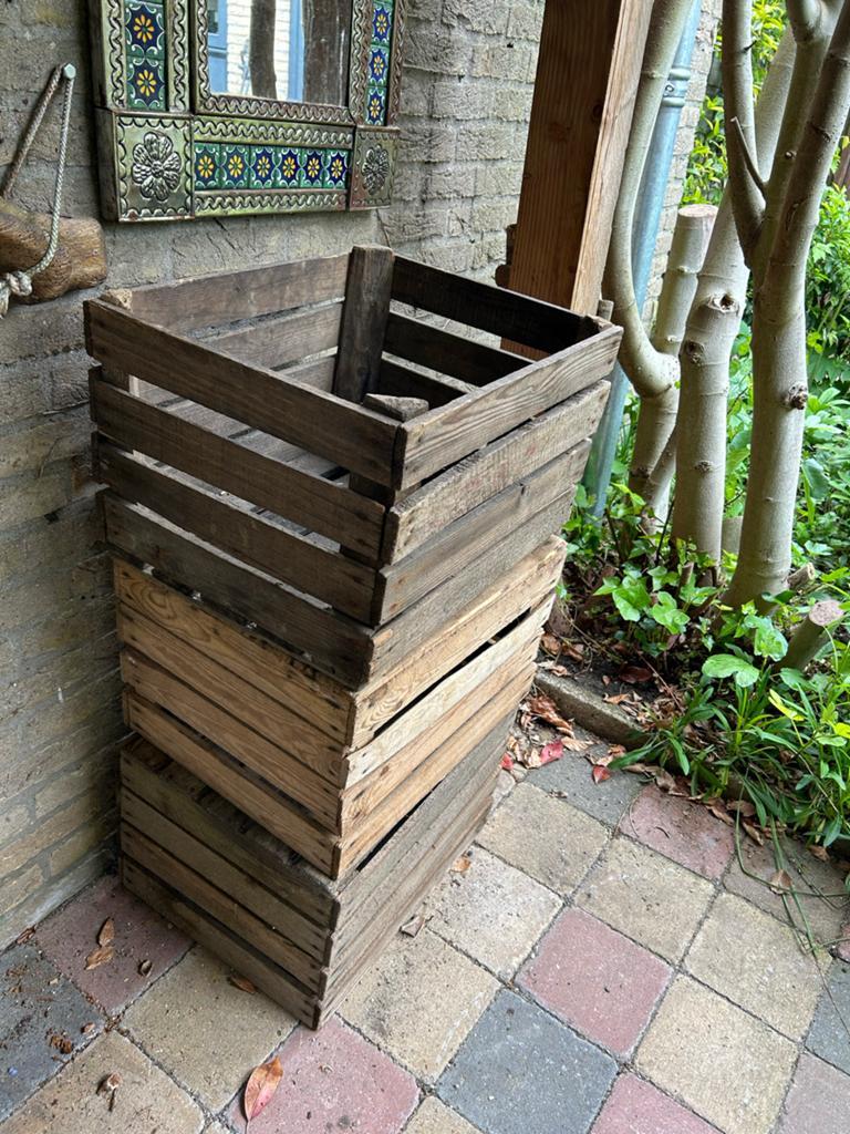 3 stevige houten kisten, Ophalen, 50 tot 100 cm, Minder dan 50 cm
