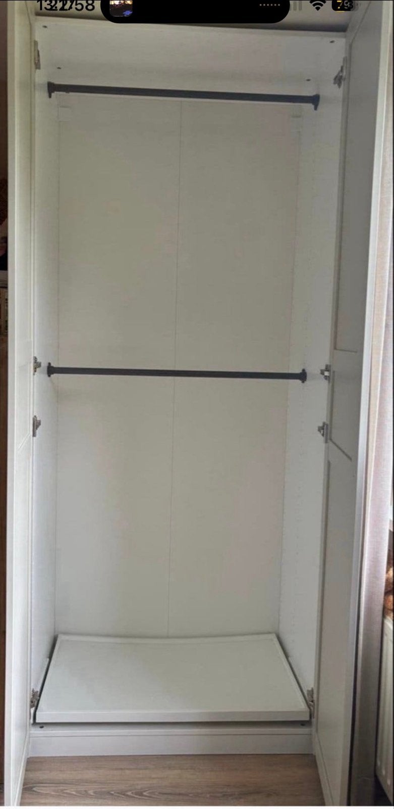 Pax kast wit met beige deuren, Ophalen, Overige materialen, Gebruikt, 200 cm of meer