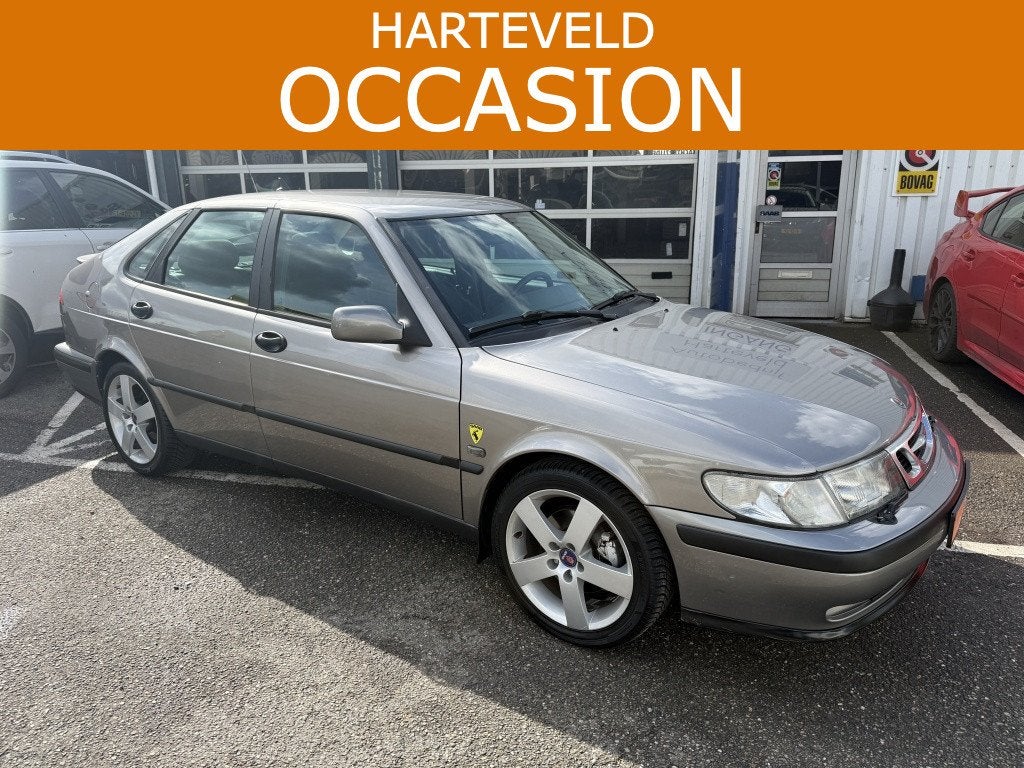 Saab 9-3 S 2.0 Turbo 5deurs (bj 2000), Auto's, Stof, Bedrijf, Handgeschakeld, Grijs