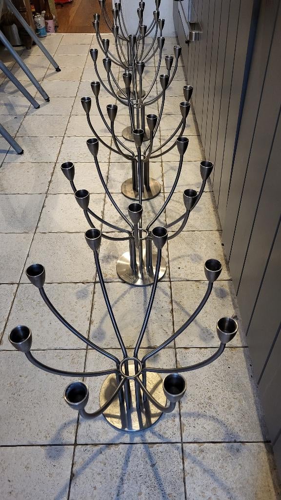 Vintage Ikea kandelaars Marianne Hagberg - 6 stuks in 1 koop, Gebruikt, Overige kleuren, 25 tot 50 cm, Ophalen of Verzenden
