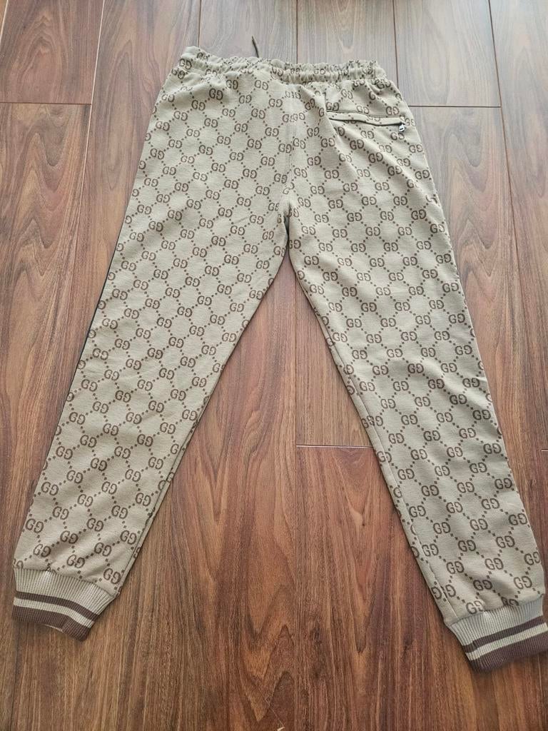 Gucci Joggingbroek met GG-patroon en strepen, Kleding | Heren, Bruin, Overige maten, Ophalen of Verzenden, Gucci