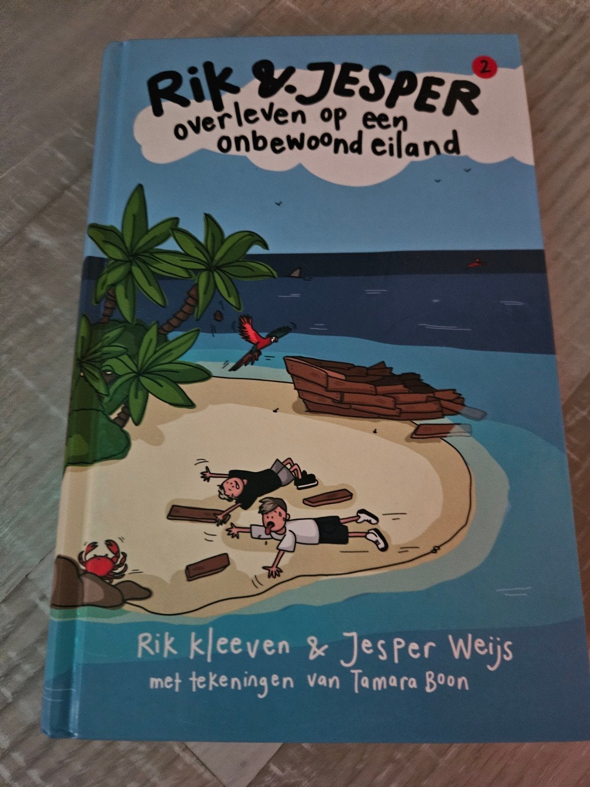 Rik & Jesper: Overleven op een onbewoond eiland, Ophalen of Verzenden, Zo goed als nieuw, Rik Kleeven & Jesper Weijs, Fictie algemeen