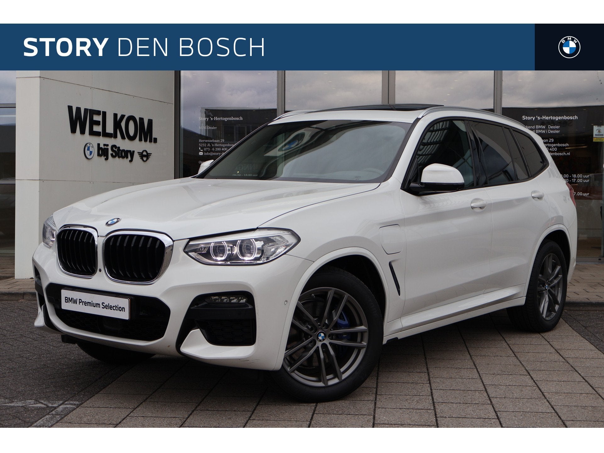 BMW X3 xDrive30e High Executive M Sport Automaat / Panoramad, Gebruikt, 4 cilinders, Wit, Bedrijf