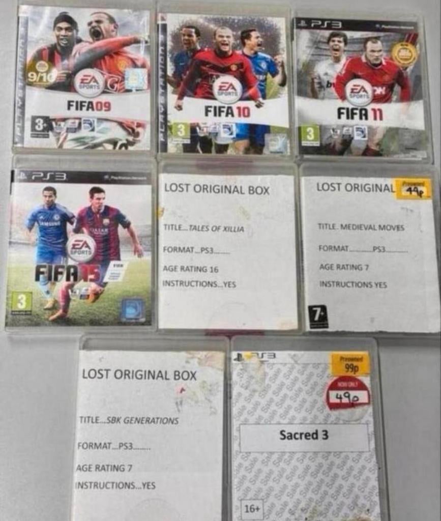 8x PS3 Playstation 3 games spelletjes fifa tales xillia sacr, Ophalen of Verzenden, Zo goed als nieuw, H, H