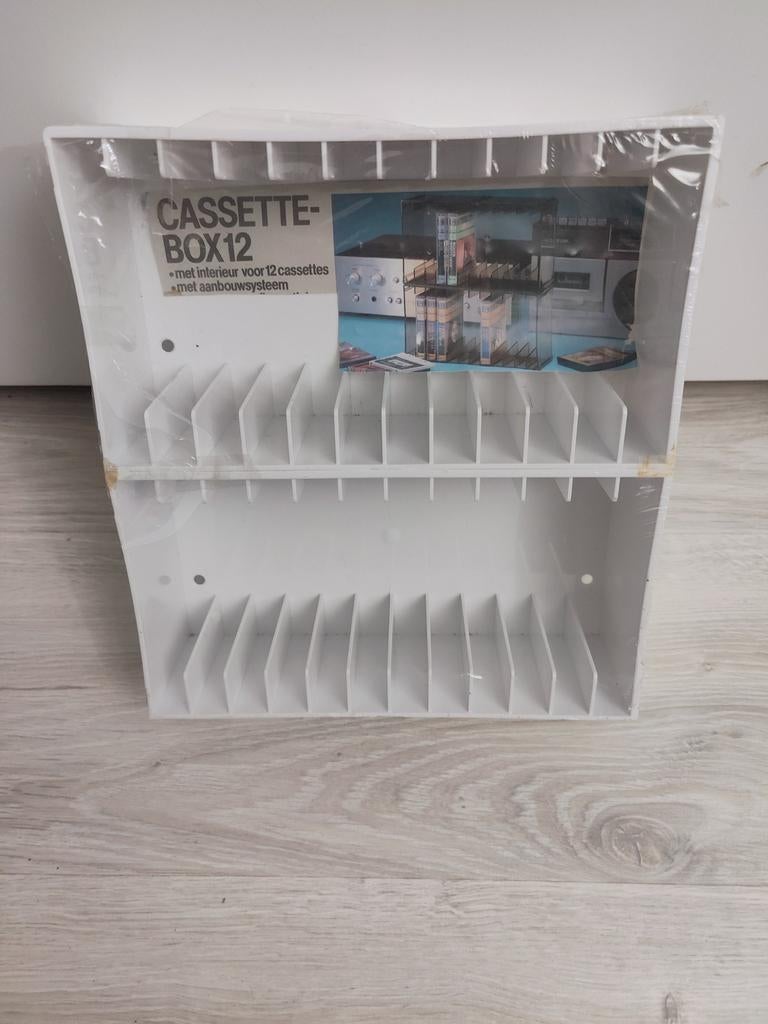 vintage CASSETTE-BOX opbergrek voor cassettebandjes, Cd's en Dvd's, Cassettebandjes, 2 t/m 25 bandjes, Overige genres, Ophalen of Verzenden
