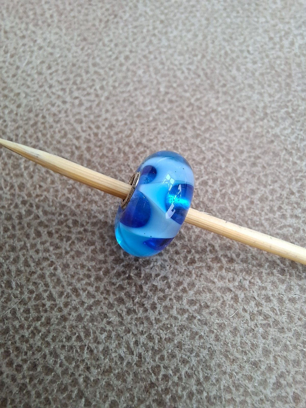 Trollbeads azuurblauwe golf, Glas of Kristal, Ophalen of Verzenden, Zo goed als nieuw, Trollbeads