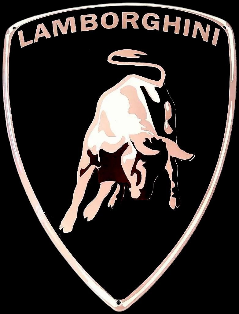 Lamborghini Bord Schild Logo Embleem Emaille Formule 1, Verzenden, Zo goed als nieuw, Auto's