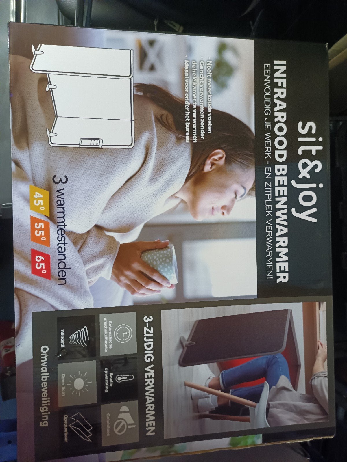 Nieuwe Sit&Joy Infrarood Beenwarmer - 3 warmtestanden, Ophalen of Verzenden, Nieuw, Overige typen