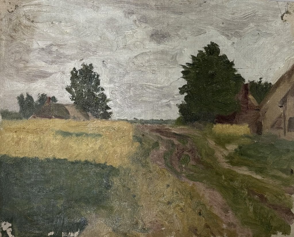 1221. Olieverfschilderij, Reinhart Dozy - landschap