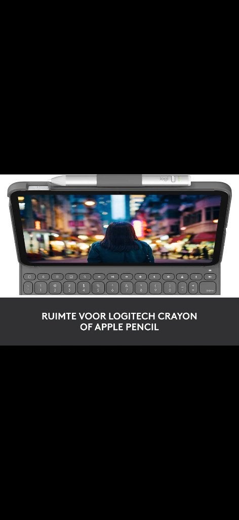 Logitech Slim Folio Hoes met Toetsenbord voor iPad 10e Gen, Computers en Software, 10 inch, Logitech, IPad 10e generatie en A16