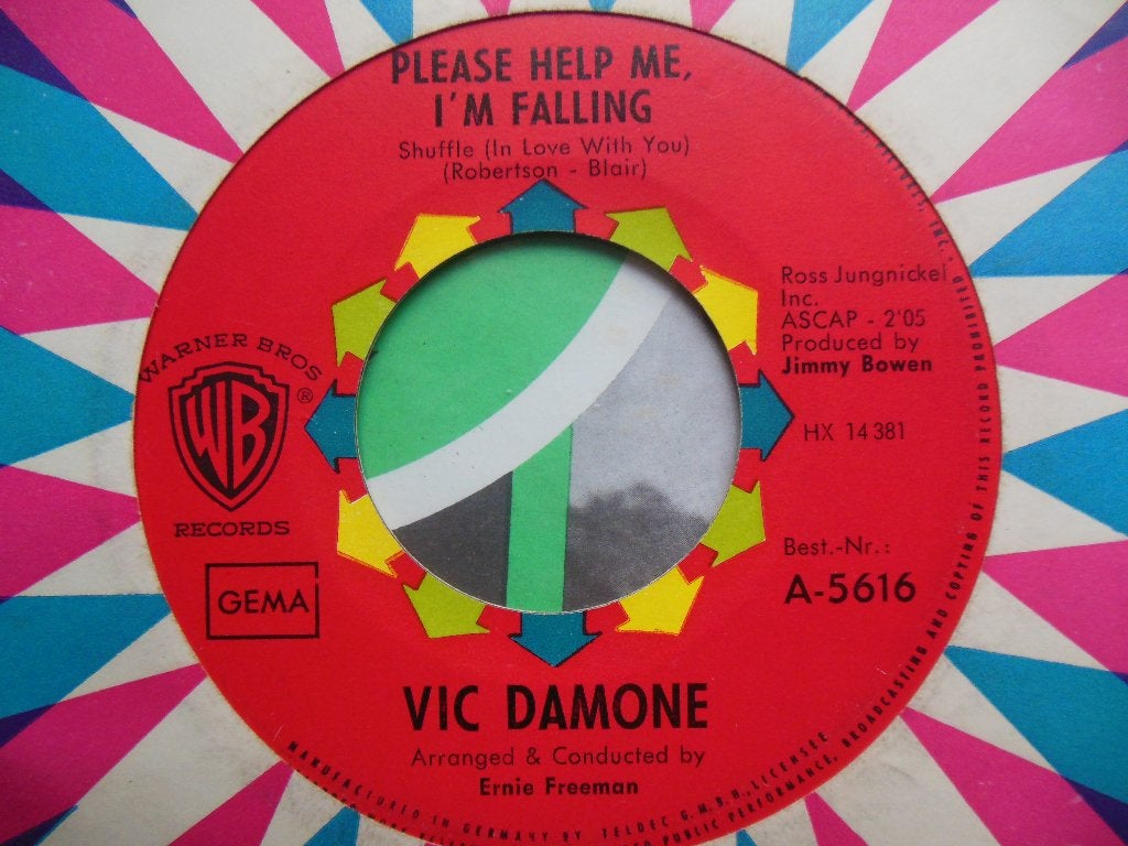 single vic damone please help me i'm falling 45rpm jukebox, Gebruikt, 7 inch, Single, Ophalen of Verzenden