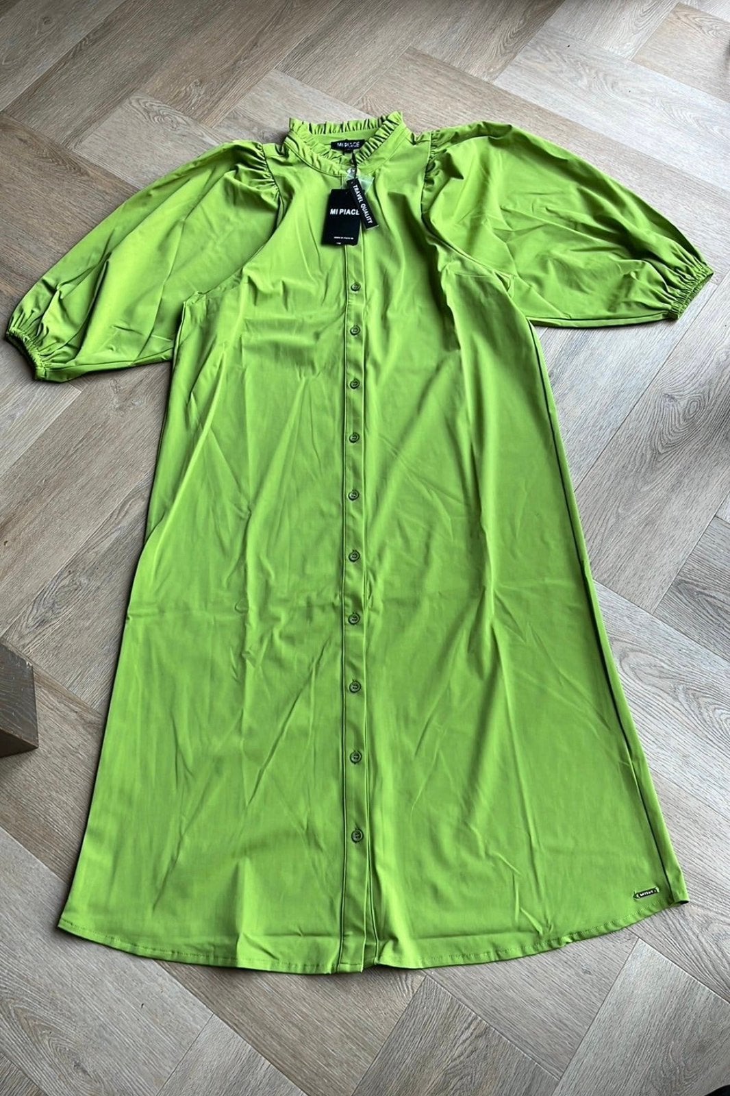 Nieuwe groene jurk van Mi Piace, maat M, Maat 38/40 (M), Nieuw, Ophalen of Verzenden, Knielengte