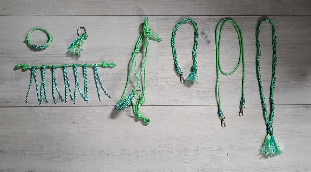 7 delig Hobbyhorse touwhalster set groen/blauw, Ophalen of Verzenden, Nieuw, Jongen of Meisje