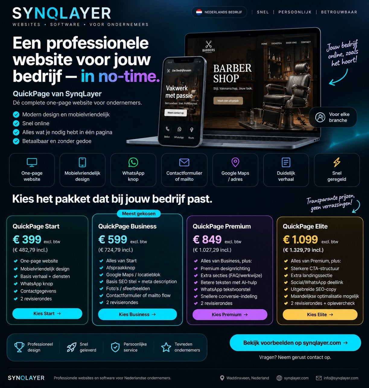Titel: Website laten maken voor ZZP & MKB | Vanaf €399, Webdesign