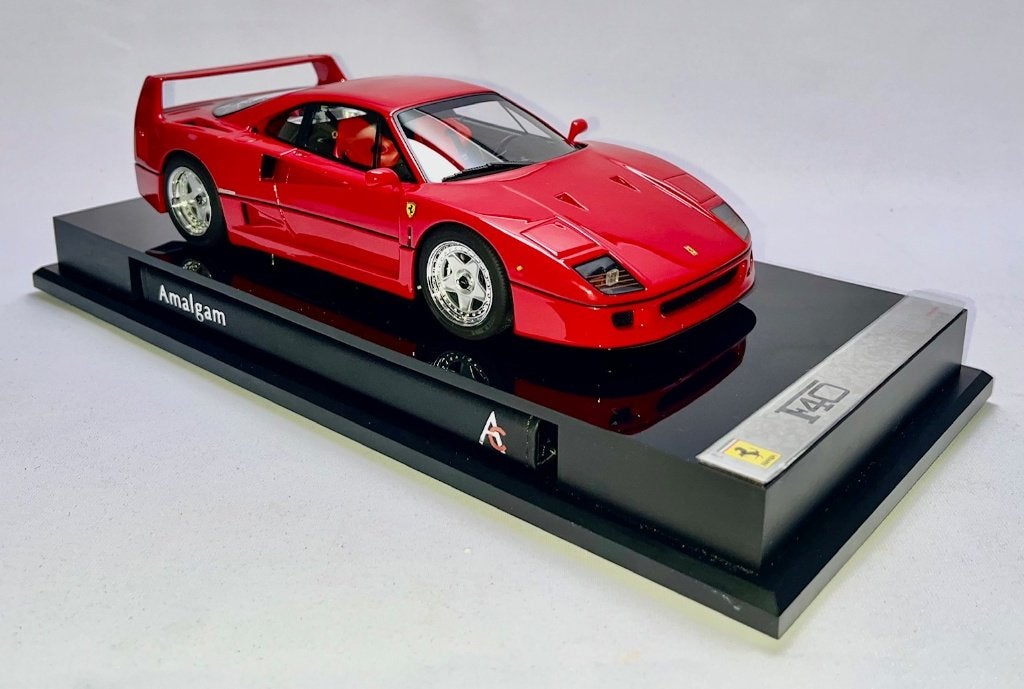 Ferrari F40 Rood 1:18 van Amalgam, Hobby en Vrije tijd, Modelauto's | 1:18, Ophalen of Verzenden, Nieuw, Auto, Overige merken