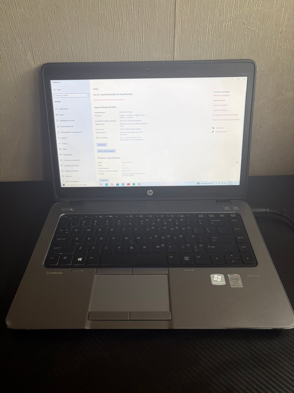 HP EliteBook 840 | I5 4300 CPU | 8GB | 180GB SSD | Laptop, Computers en Software, 2 tot 3 Ghz, 14 inch, Ophalen of Verzenden, Zo goed als nieuw