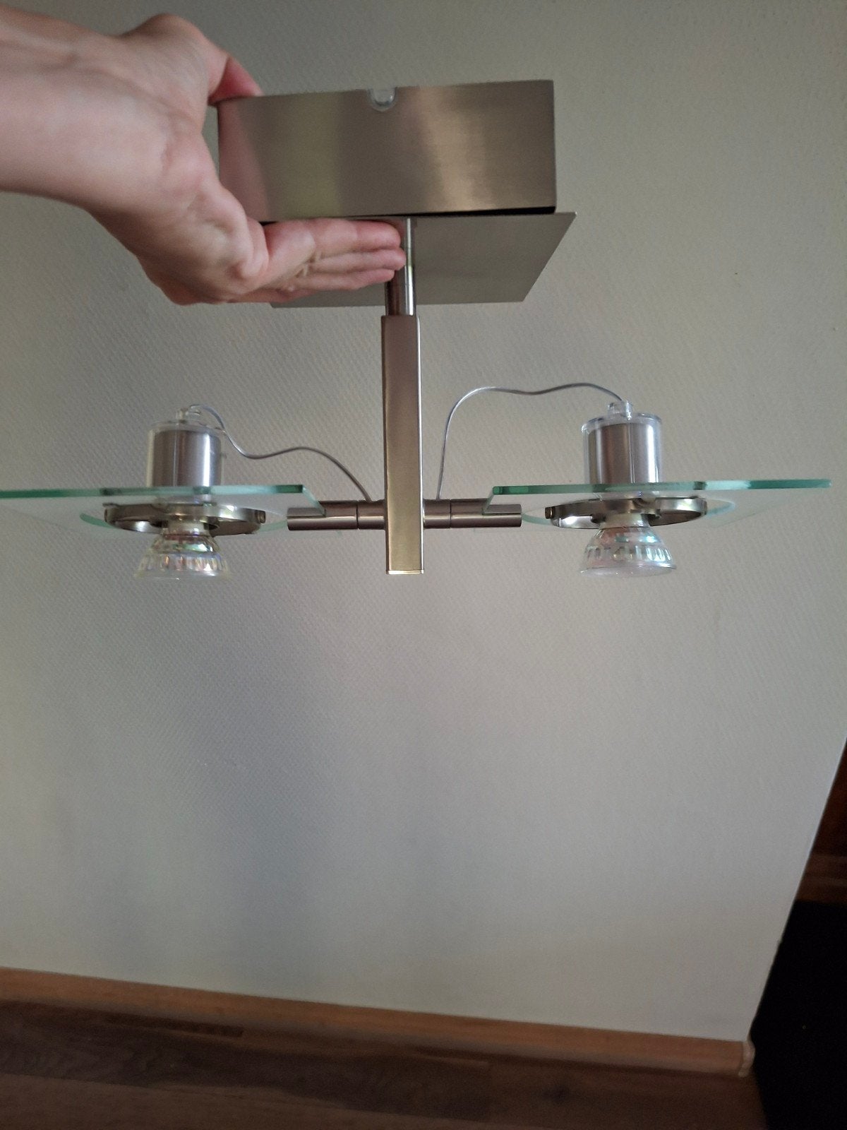 Plafondspot, 2 lichtpunten, teab, Huis en Inrichting, Ophalen, Gebruikt, Glas
