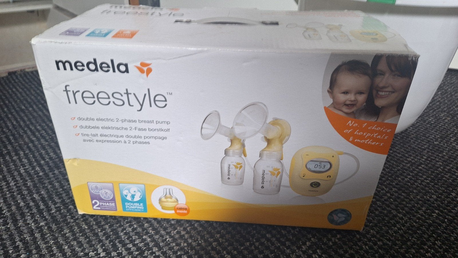 Medela Freestyle Dubbele Elektrische Borstkolf, Ophalen of Verzenden, Zo goed als nieuw