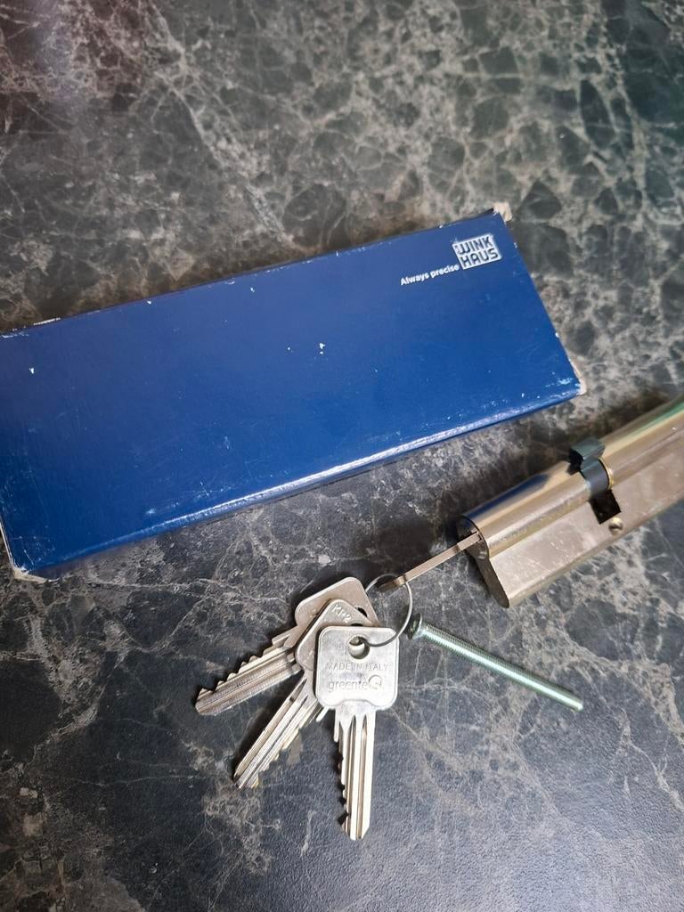 Winkhaus SKG 2 sterren cilinderslot 100 mm met 4 sleutels, Ophalen of Verzenden, Gebruikt, Overige materialen, Slot