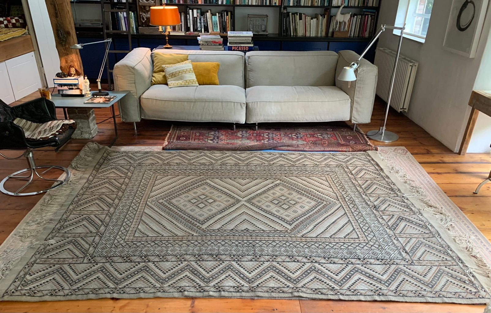 Kelim vloerkleed handgeweven 260-195 cm, Huis en Inrichting, Ophalen of Verzenden, Zo goed als nieuw, Rechthoekig, 200 cm of meer