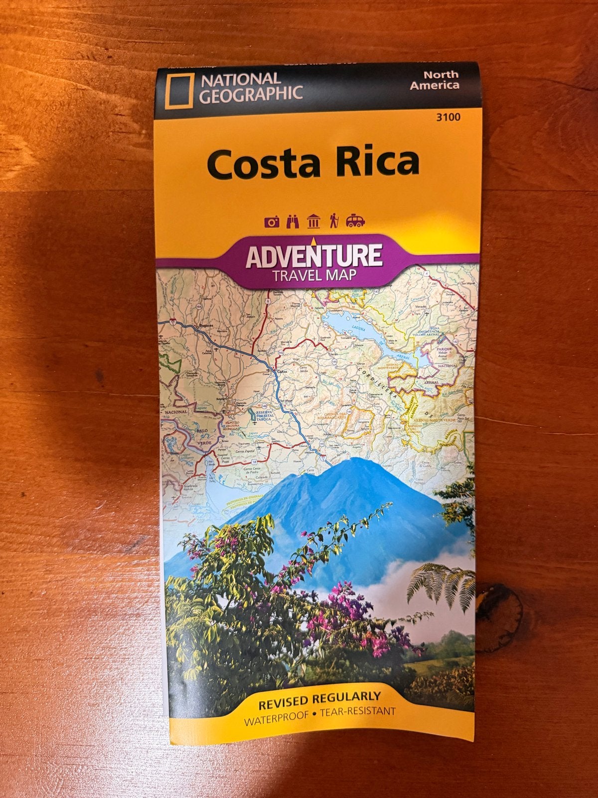 Wegenkaart Costa Rica - National Geographic Adventure Map, Overige merken, Overige typen, Zo goed als nieuw, Midden-Amerika