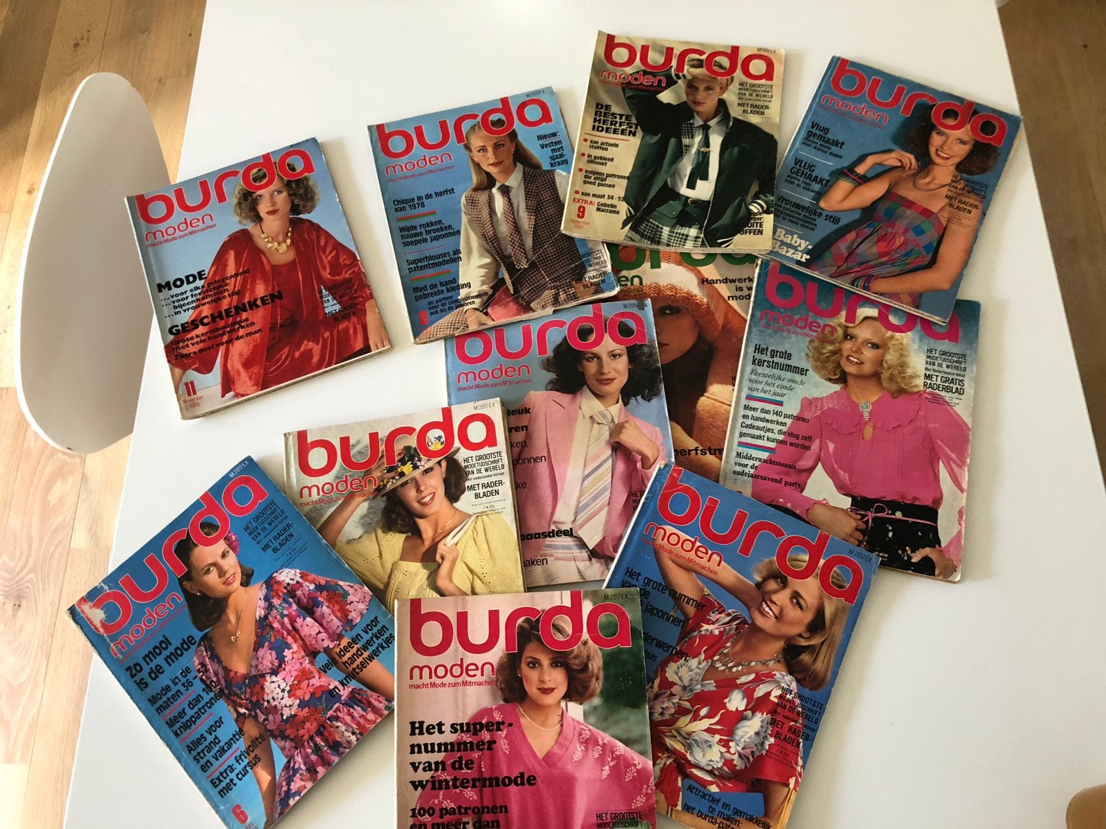Burda’s 1975 en 1978, Verzenden, Gelezen, Overige typen