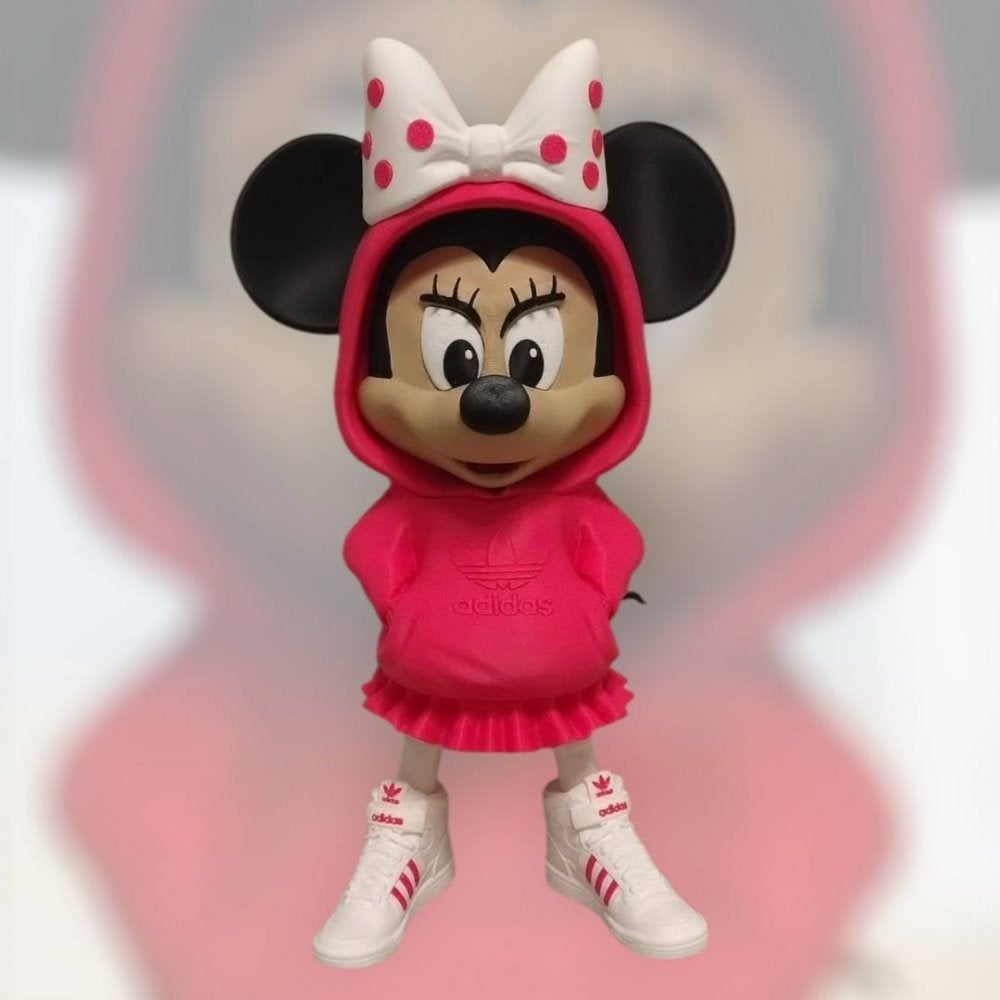 Nieuw 3D geprint beeld van Minnie Mouse in girly pink., Ophalen of Verzenden, Nieuw, Fantasy