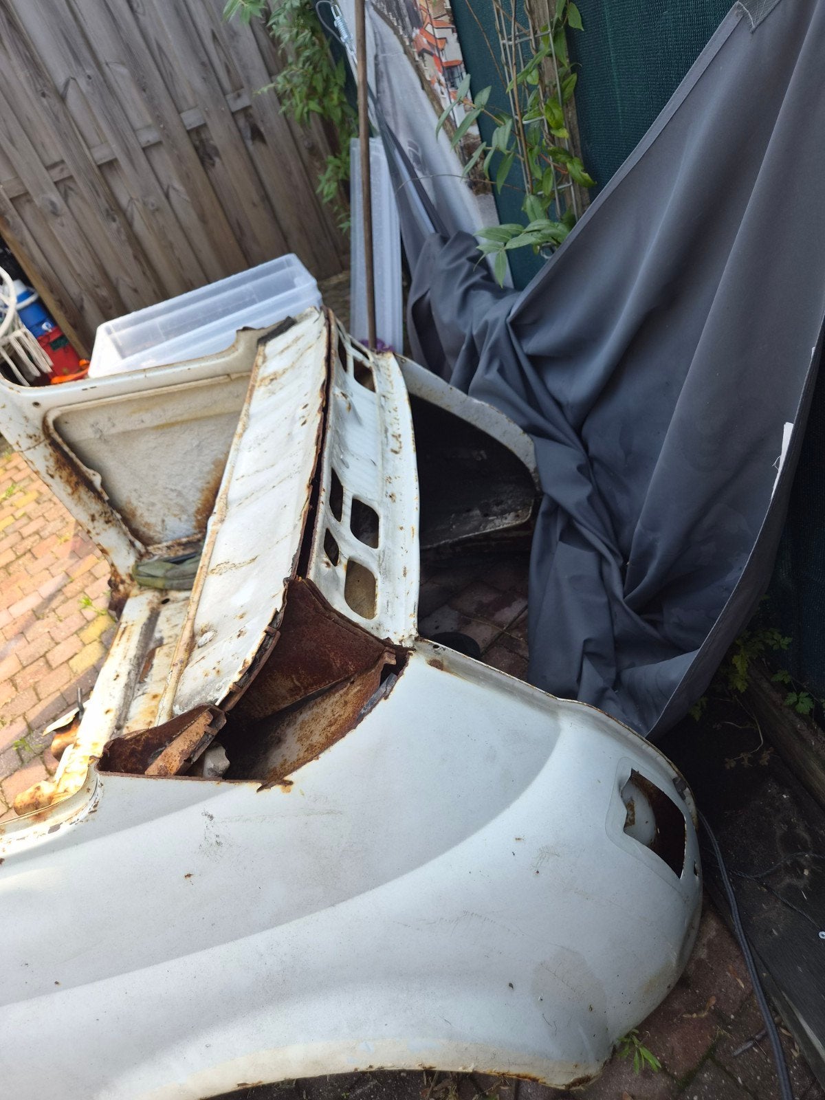 Achterkant carrosserie Fiat 500, Ophalen, Gebruikt, Achterklep, Achter