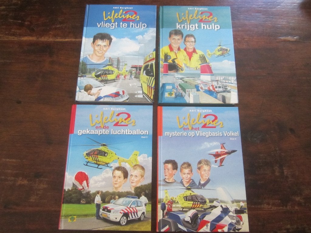 Adri Burghout Lifeliner 2 dl 1,2,3,4 hulp/vliegt/luchtballon, Boeken, Ophalen of Verzenden, Zo goed als nieuw
