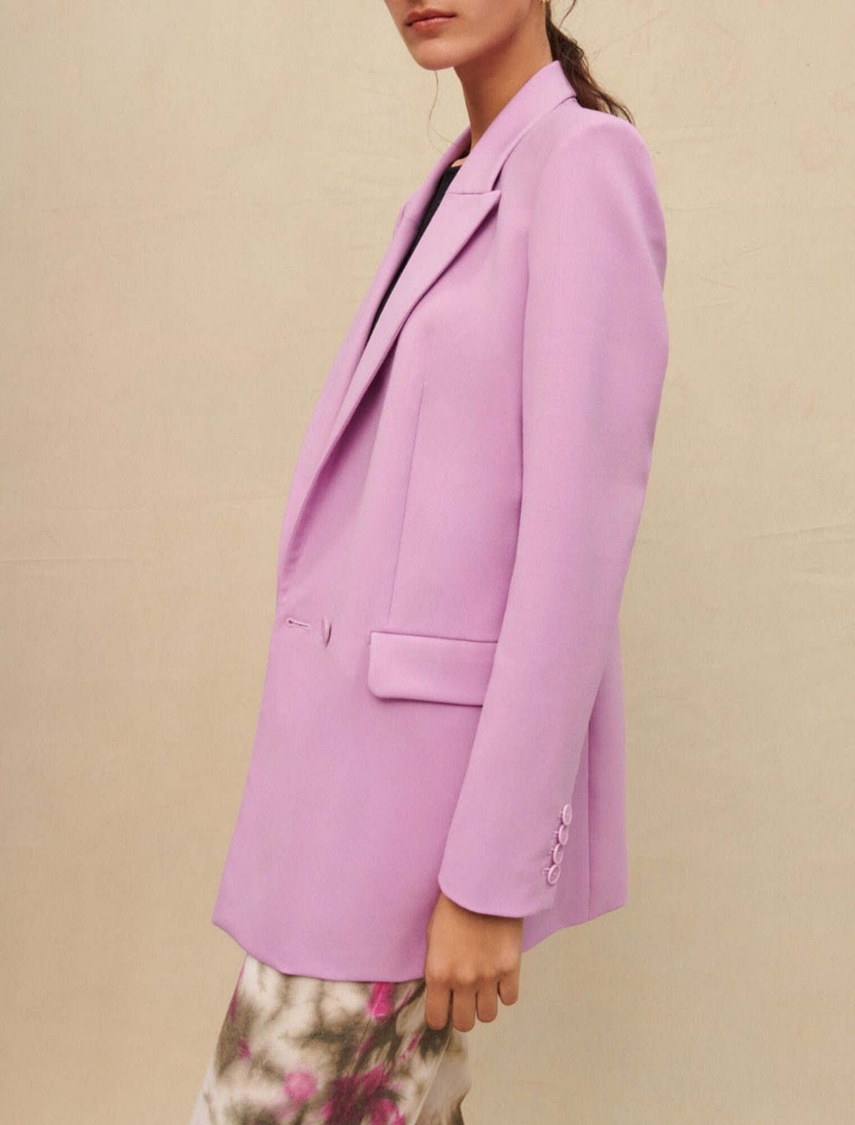 Maje wollen blazer, maat S, Ophalen of Verzenden, Jasje, Roze, Maat 36 (S)