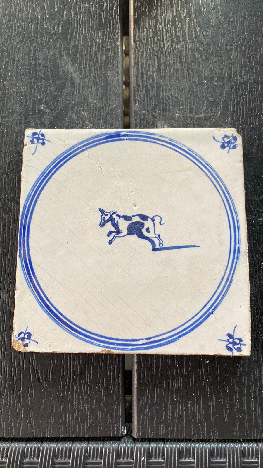 Prachtige koe springertje, Antiek en Kunst, Antiek | Wandborden en Tegels, Ophalen of Verzenden