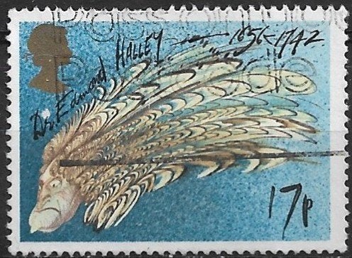 Engeland 1986 mi.1060 astronomie KOMEET VAN HALLEY nom. 17p, Postzegels en Munten, Verzenden, Gestempeld