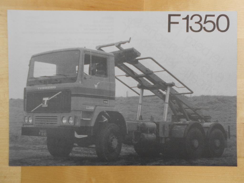 Terberg F1350 8x8 Technische Specificatie folder 1976, Ophalen of Verzenden, Zo goed als nieuw, Overige merken, Terberg