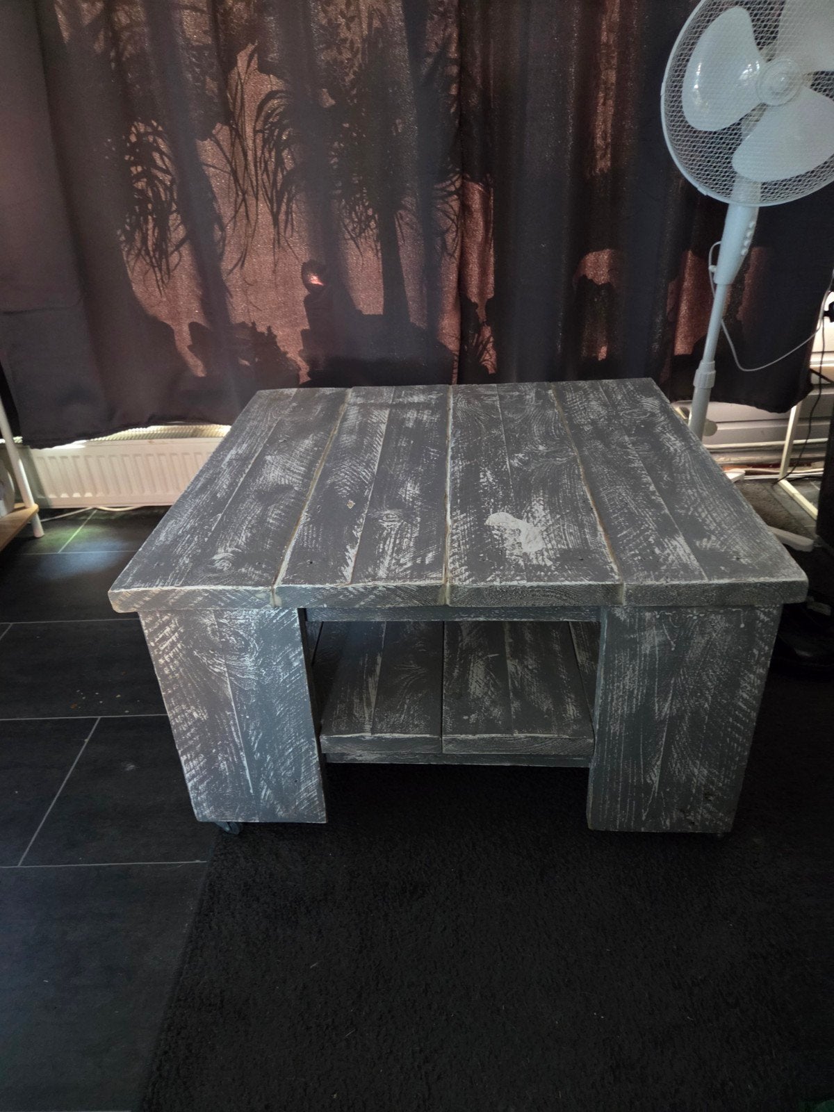 Steigerhout salontafel te koop, Ophalen, Rechthoekig, 100 tot 150 cm, 50 tot 100 cm