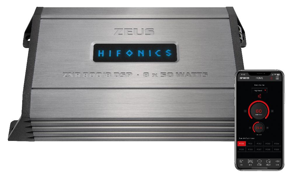 Hifonics ZEUS ZXR800/8DSP 8 kanaals versterker met 10 ch DSP, Auto diversen, Autospeakers, Audio-design, Nieuw, Am Breilingsweg 3, 76709 Kronau, Duitsland