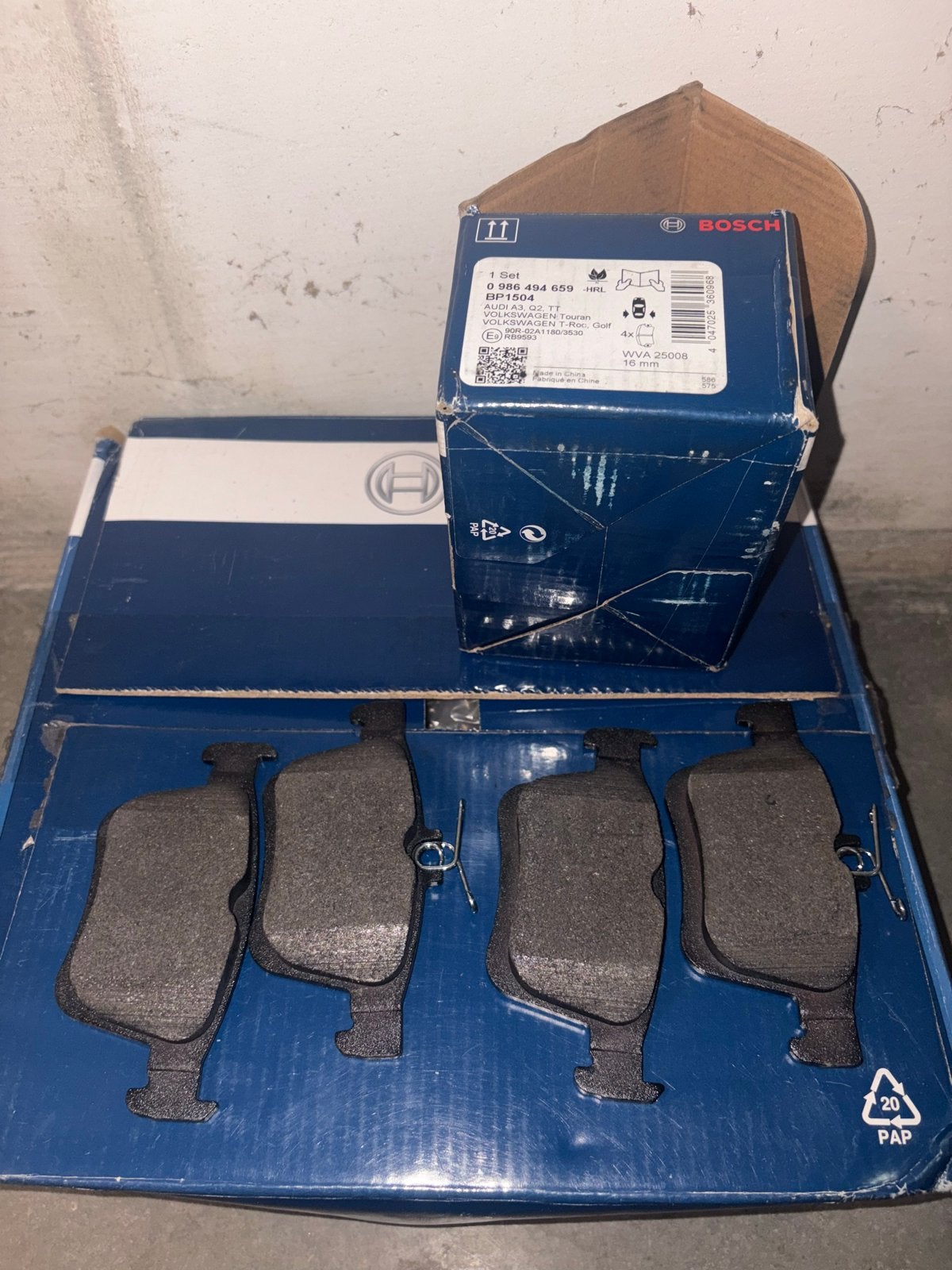 Bosch remblokken voor Audi, VW, Skoda, Seat - 0 986 494 659, Ophalen of Verzenden, Nieuw, Volkswagen