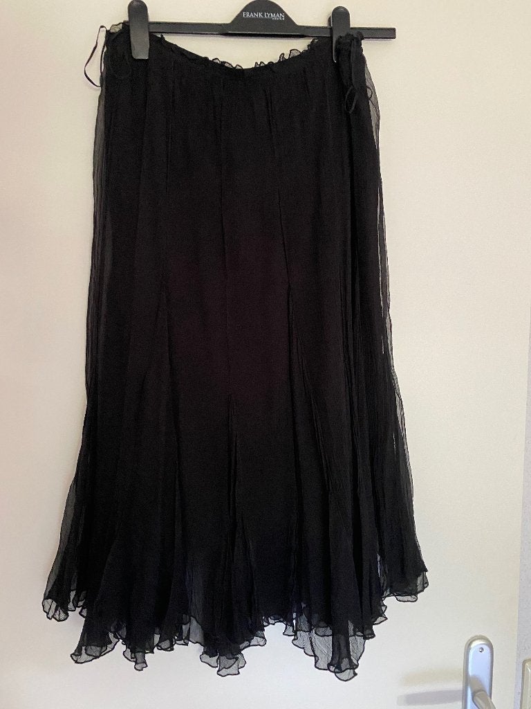 ZGAN Stills luchtige rok 42 100% Zijde Verzenden mogelijk, Kleding | Dames, Rokken, Ophalen, Zwart, Maat 42/44 (L), Zo goed als nieuw