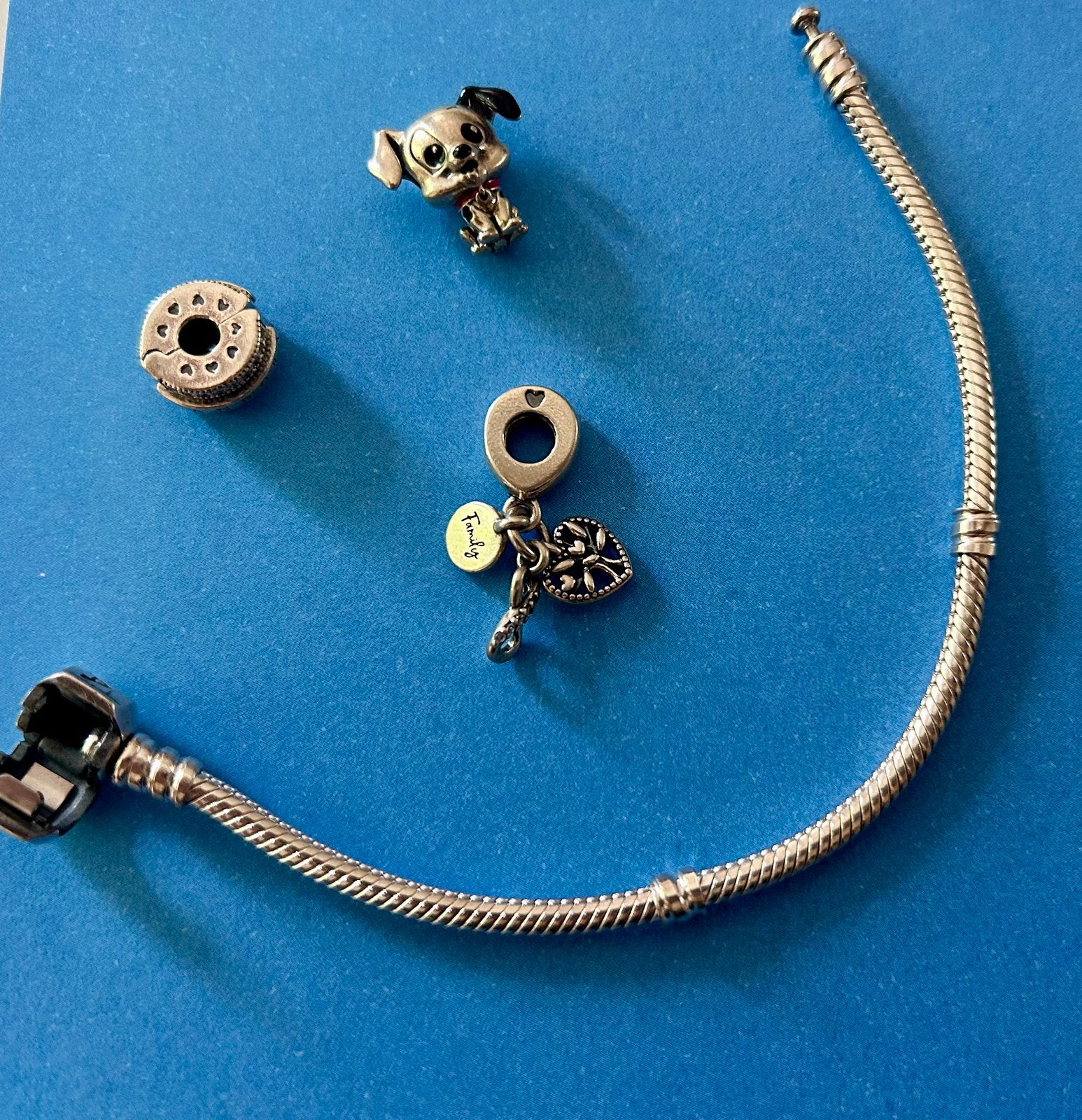Zilveren Pandora armband met bedels (o.a Disney), Sieraden, Tassen en Uiterlijk, Armbanden, Ophalen of Verzenden, Zo goed als nieuw